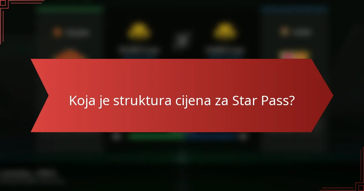 Koja je struktura cijena za Star Pass?